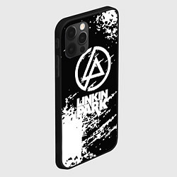 Чехол для iPhone 12 Pro Max Linkin park logo краски текстура, цвет: 3D-черный — фото 2