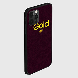 Чехол для iPhone 12 Pro Max Gold girl, цвет: 3D-черный — фото 2
