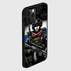 Чехол для iPhone 12 Pro Max Солдат России, цвет: 3D-черный — фото 2
