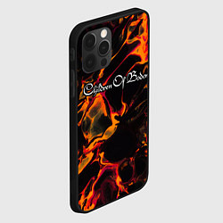 Чехол для iPhone 12 Pro Max Children of Bodom red lava, цвет: 3D-черный — фото 2