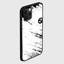 Чехол для iPhone 12 Pro Max BMW краски текстура брызги, цвет: 3D-черный — фото 2