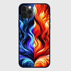 Чехол для iPhone 12 Pro Max Два огня, цвет: 3D-черный