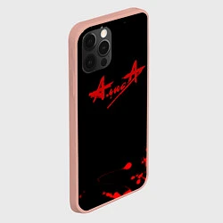 Чехол для iPhone 12 Pro Max Алиса краски текстура рок, цвет: 3D-светло-розовый — фото 2