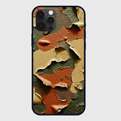 Чехол для iPhone 12 Pro Max Реалистичный камуфляж из краски, цвет: 3D-черный