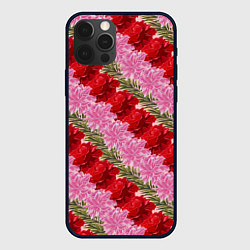 Чехол iPhone 12 Pro Max Фон с лилиями и розами