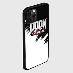 Чехол для iPhone 12 Pro Max Doom eternal белые краски, цвет: 3D-черный — фото 2