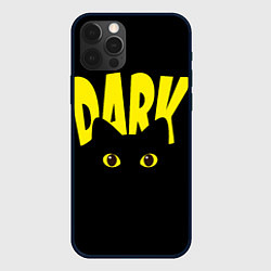 Чехол iPhone 12 Pro Max Dark cat eyes - черный кот