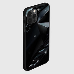 Чехол для iPhone 12 Pro Max Black luxury abstract, цвет: 3D-черный — фото 2
