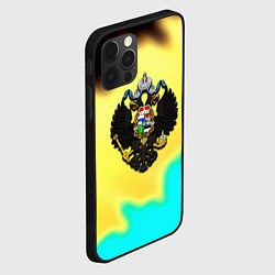 Чехол для iPhone 12 Pro Max Российская империя герб краски, цвет: 3D-черный — фото 2