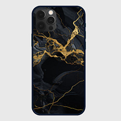 Чехол для iPhone 12 Pro Max Золотой путь на черном граните, цвет: 3D-черный