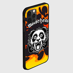 Чехол для iPhone 12 Pro Max Motorhead рок панда и огонь, цвет: 3D-черный — фото 2