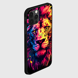 Чехол для iPhone 12 Pro Max Старый огненный лев, цвет: 3D-черный — фото 2