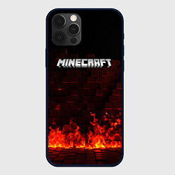 Чехол iPhone 12 Pro Max Minecraft fire logo