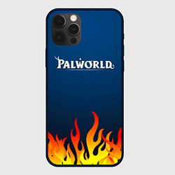 Чехол iPhone 12 Pro Max Palworld logo fire