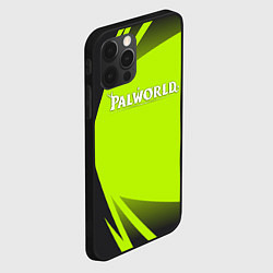 Чехол для iPhone 12 Pro Max Palworld лого на зеленом ярком фоне, цвет: 3D-черный — фото 2