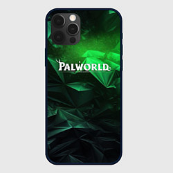 Чехол для iPhone 12 Pro Max Palworld logo green abstract, цвет: 3D-черный