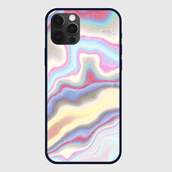 Чехол iPhone 12 Pro Max Мрамор узор разноцветный