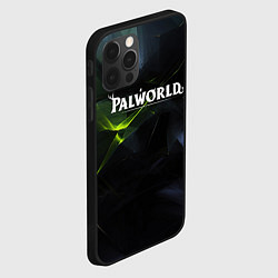 Чехол для iPhone 12 Pro Max Palworld логотип абстрактный объемный фон, цвет: 3D-черный — фото 2