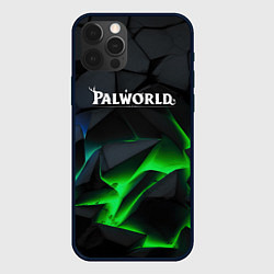 Чехол для iPhone 12 Pro Max Palworld объемные зеленые камни, цвет: 3D-черный