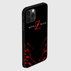 Чехол для iPhone 12 Pro Max World war z текстура геометрия, цвет: 3D-черный — фото 2