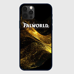 Чехол iPhone 12 Pro Max Palworld логотип золотая пыльца