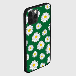 Чехол для iPhone 12 Pro Max Ромашки поле из цветов, цвет: 3D-черный — фото 2