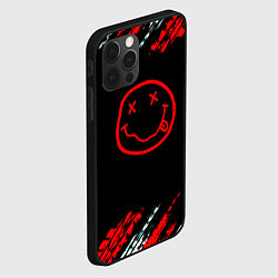 Чехол для iPhone 12 Pro Max Нирвана текстура рок, цвет: 3D-черный — фото 2