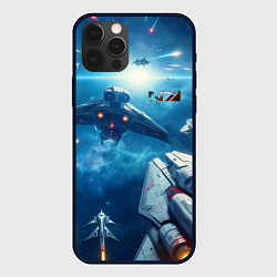 Чехол iPhone 12 Pro Max Mass Effect - space neon