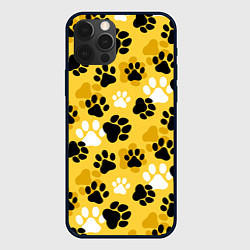 Чехол для iPhone 12 Pro Max Собачьи следы, цвет: 3D-черный