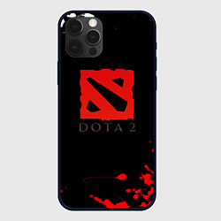 Чехол для iPhone 12 Pro Max Dota 2 краски текстура, цвет: 3D-черный