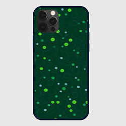 Чехол для iPhone 12 Pro Max Прикольный горошек зелёный, цвет: 3D-черный