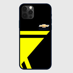 Чехол для iPhone 12 Pro Max Chevrolet yellow star, цвет: 3D-черный