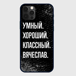 Чехол для iPhone 12 Pro Max Умный хороший классный: Вячеслав, цвет: 3D-черный