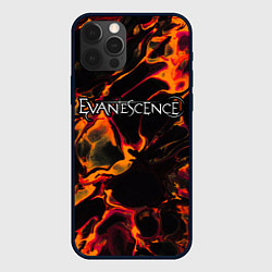 Чехол для iPhone 12 Pro Max Evanescence red lava, цвет: 3D-черный