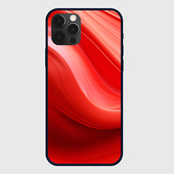 Чехол для iPhone 12 Pro Max Красная волна, цвет: 3D-черный