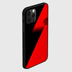 Чехол для iPhone 12 Pro Max Inter geometry red sport, цвет: 3D-черный — фото 2
