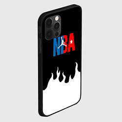 Чехол для iPhone 12 Pro Max Баскетбол нба огонь, цвет: 3D-черный — фото 2