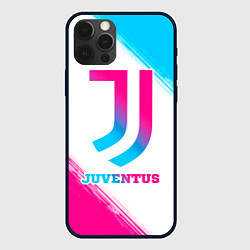 Чехол iPhone 12 Pro Max Juventus neon gradient style
