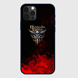 Чехол для iPhone 12 Pro Max Baldurs Gate краски текстура, цвет: 3D-черный