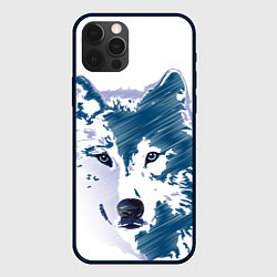 Чехол iPhone 12 Pro Max Волк темно-синий