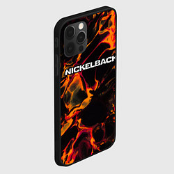 Чехол для iPhone 12 Pro Max Nickelback red lava, цвет: 3D-черный — фото 2