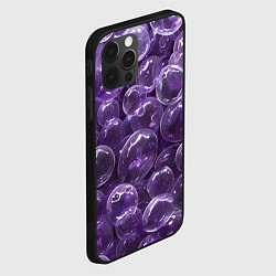 Чехол для iPhone 12 Pro Max Фиолетовые пузыри, цвет: 3D-черный — фото 2