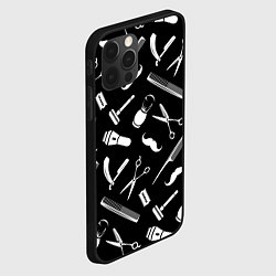 Чехол для iPhone 12 Pro Max Инструменты парикмахера, цвет: 3D-черный — фото 2