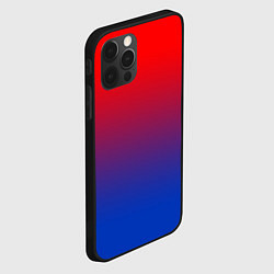 Чехол для iPhone 12 Pro Max Красный и синий градиент, цвет: 3D-черный — фото 2