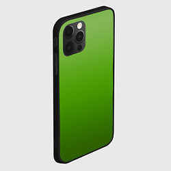 Чехол для iPhone 12 Pro Max Градиент яблочный зелёный, цвет: 3D-черный — фото 2
