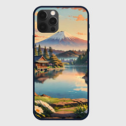 Чехол iPhone 12 Pro Max Спокойный рассвет над японским горизонтом