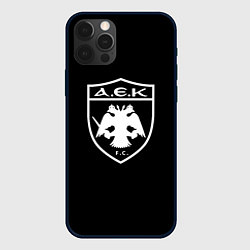 Чехол для iPhone 12 Pro Max AEK fc белое лого, цвет: 3D-черный