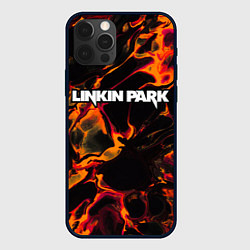 Чехол для iPhone 12 Pro Max Linkin Park red lava, цвет: 3D-черный