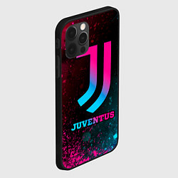 Чехол для iPhone 12 Pro Max Juventus - neon gradient, цвет: 3D-черный — фото 2