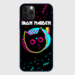 Чехол для iPhone 12 Pro Max Iron Maiden - rock star cat, цвет: 3D-черный